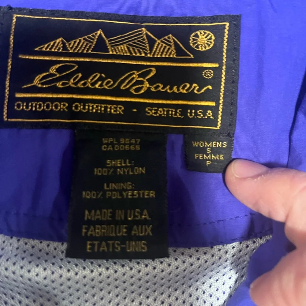 Vintage Eddie Bauer Windbreaker Purple Womens Small